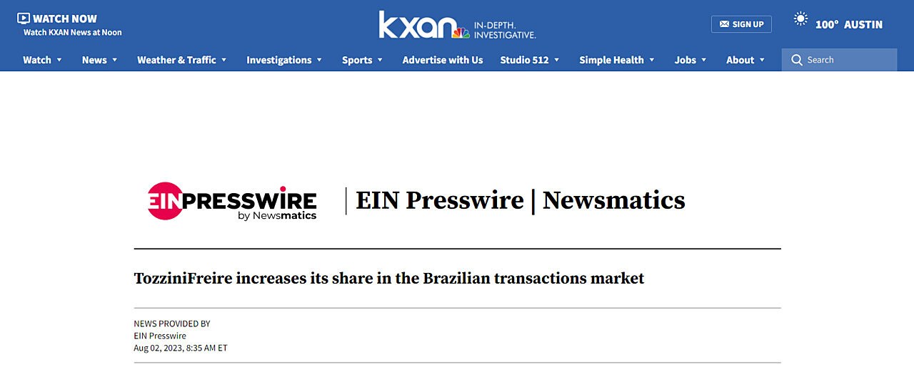 TozziniFreire increases its share in the Brazilian transactions market
